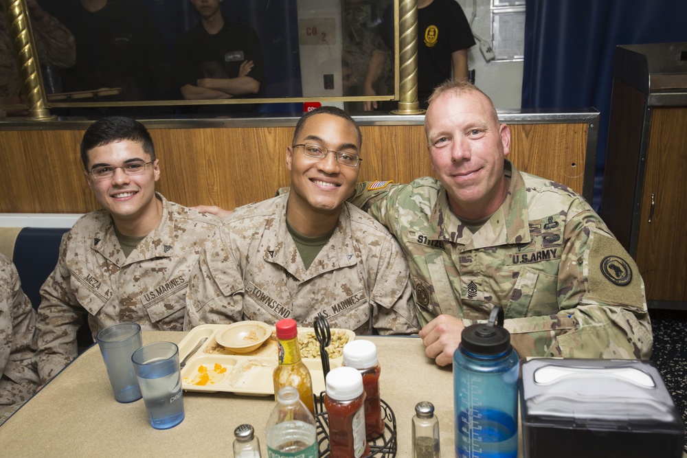 AFRICOM CSM Visits 22nd MEU Aboard USS Wasp