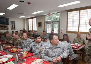 Sharing lunch and his vision