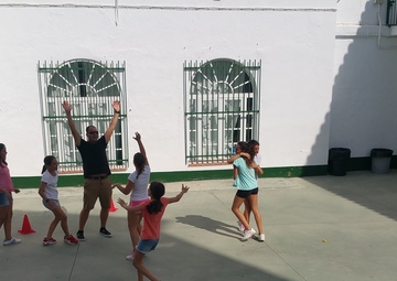 U.S. Marines and Sailors attend summer camp with Spanish Students