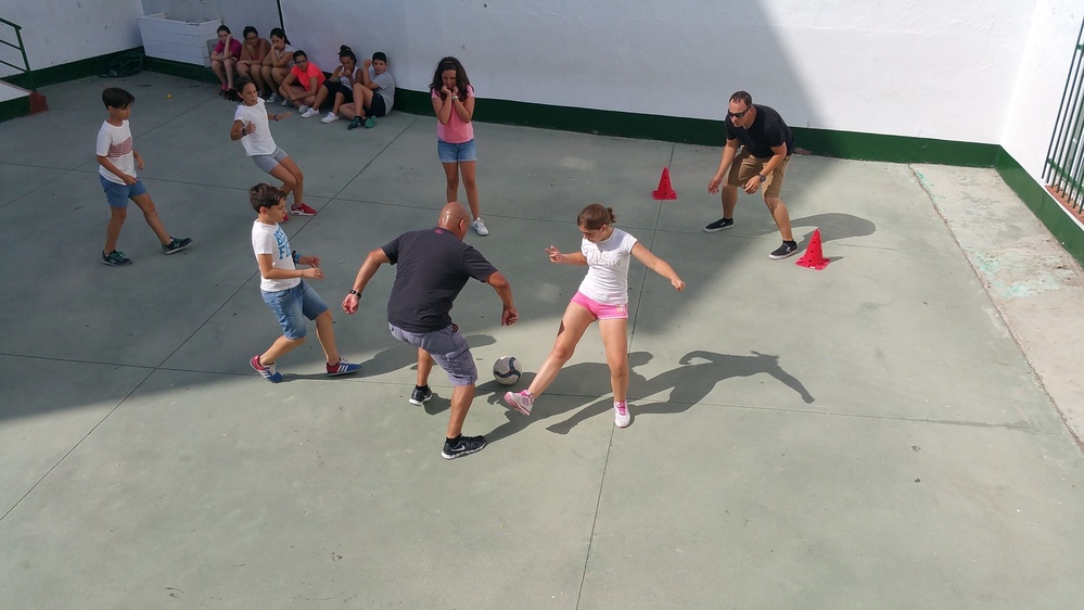 U.S. Marines and Sailors attend summer camp with Spanish Students