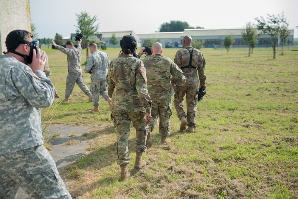 650th MI Gp Trains in TSC Benelux Range, CBRN Room