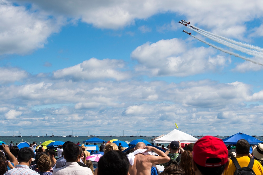 USAF Drill Team performs at Chicago Air and Water Show