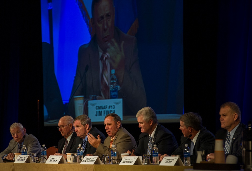 Former CMSAF conduct discussion panel at AFSA Professional Airmen's Conference