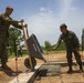 Marines with SPMAGTF-SC and Honduran Engineers work together on Republica de Cuba school project foundation