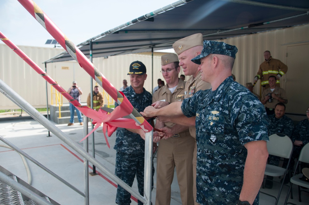 Navy Leadership Cuts Ribbon for Guam's Newest Trainer