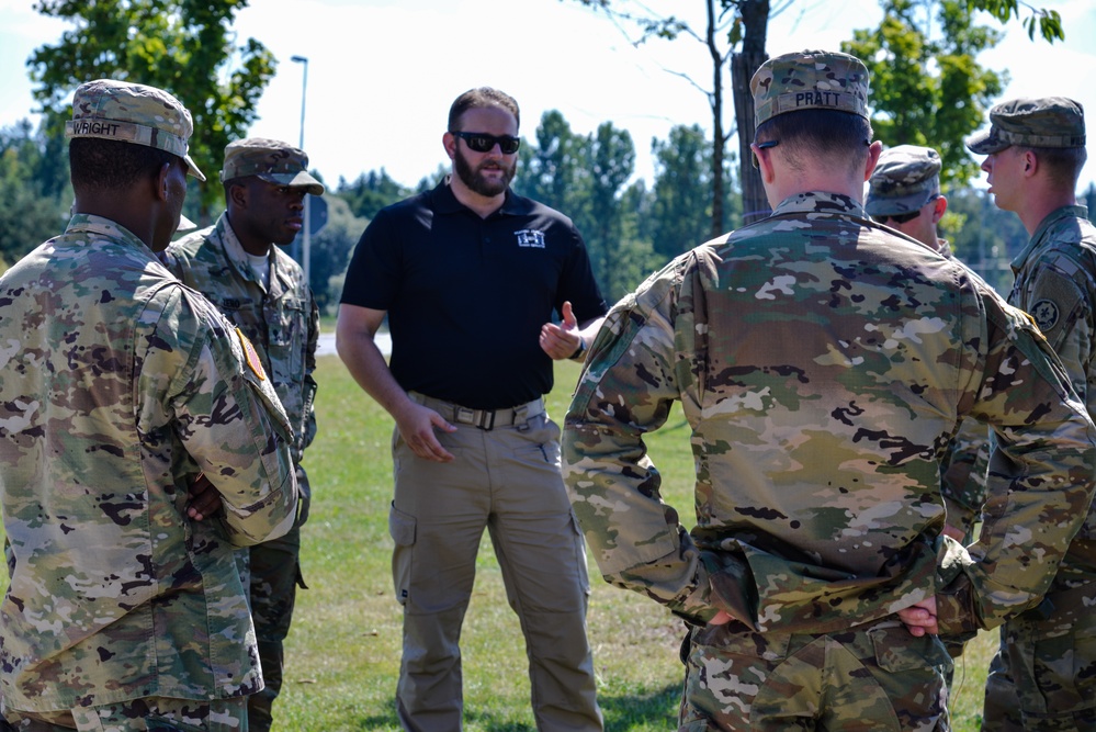 Regimental Engineer Squadron, 2nd Cavalry Regiment conducts hands on training with Selectable Lightweight Attack Munition (SLAM)