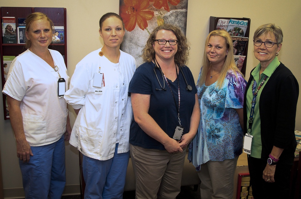 The staff of the Veterans Affairs Central Iowa Health Care System, Des Moines, Iowa, women's clinic