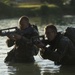 U.S. Marines and French soldiers swim Noumea coastline