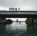 Marines jump off bridge for French commando course
