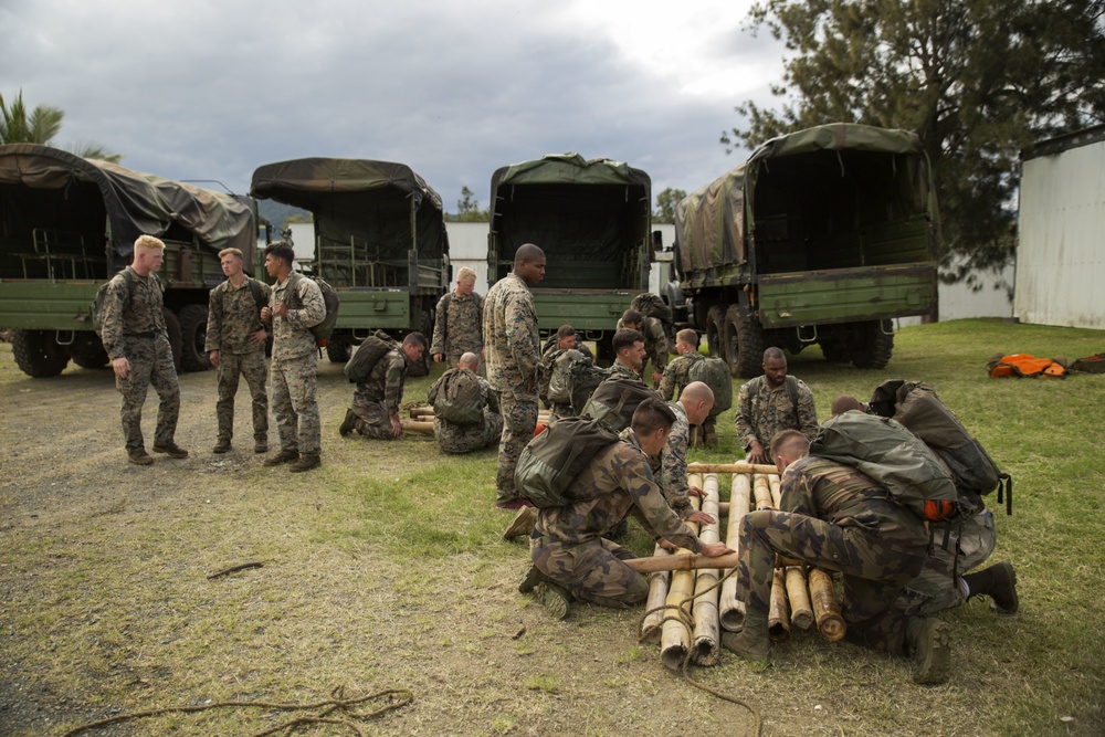 U.S. Marines and French soldiers get down and dirty in the mangroves