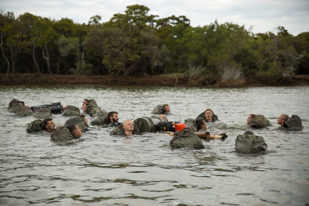 U.S. Marines and French soldiers get down and dirty in the mangroves