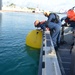 USCGC Sequoia works Apra Harbor buoy off Guam