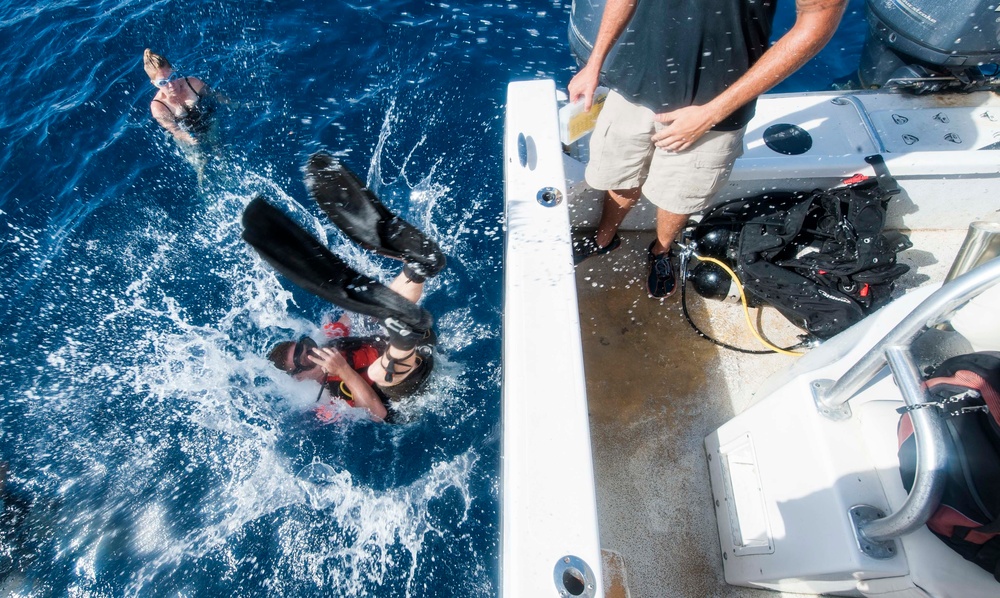 Defense POW/MIA Accounting Agency (DPAA) and 7th Engineer Divers third day of diving in the waters of U.S. Army Garrison Kwajalein Atoll