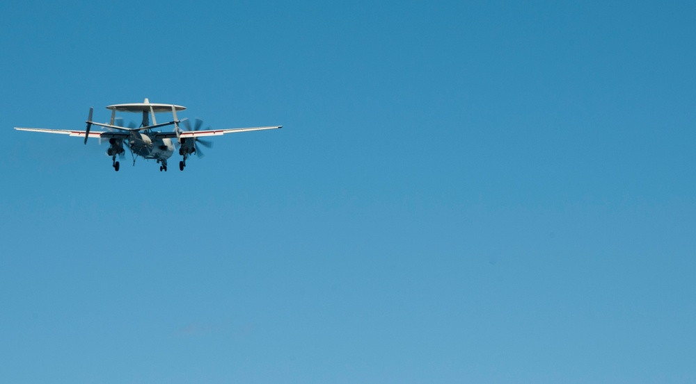 aboard the aircraft carrier USS George H.W. Bush (CVN 77). GHWB is underway conducting training and completing qualifications in preparation for a 2017 deployment.