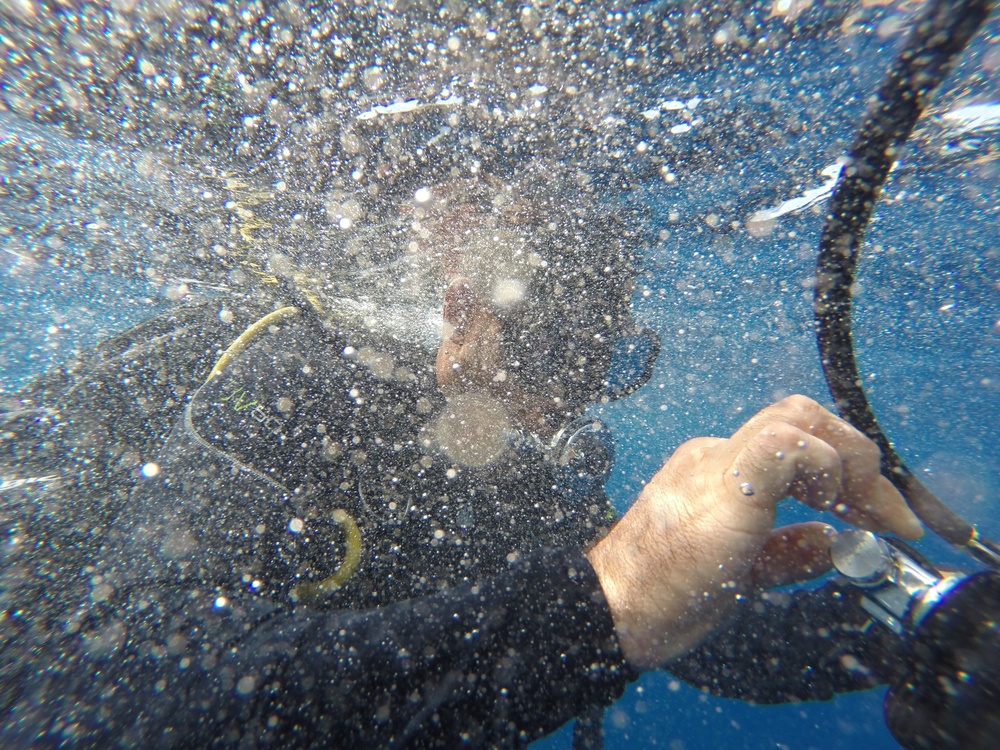 Defense POW/MIA Accounting Agency (DPAA) and 7th Engineer Divers second day of diving in the waters of U.S. Army Garrison Kwajalein Atoll