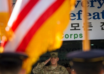 Lt. Gen. Stephen Lanza salutes