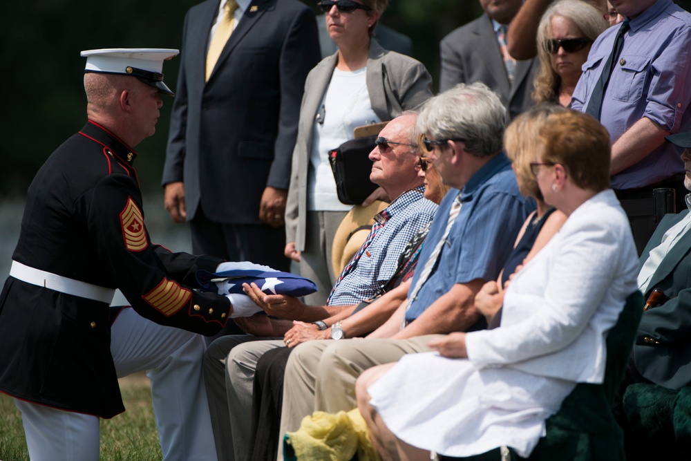 Graveside service for U.S. Marine Corps Pfc. Anthony Brozyna in Section 60 of Arlington National Cemetery