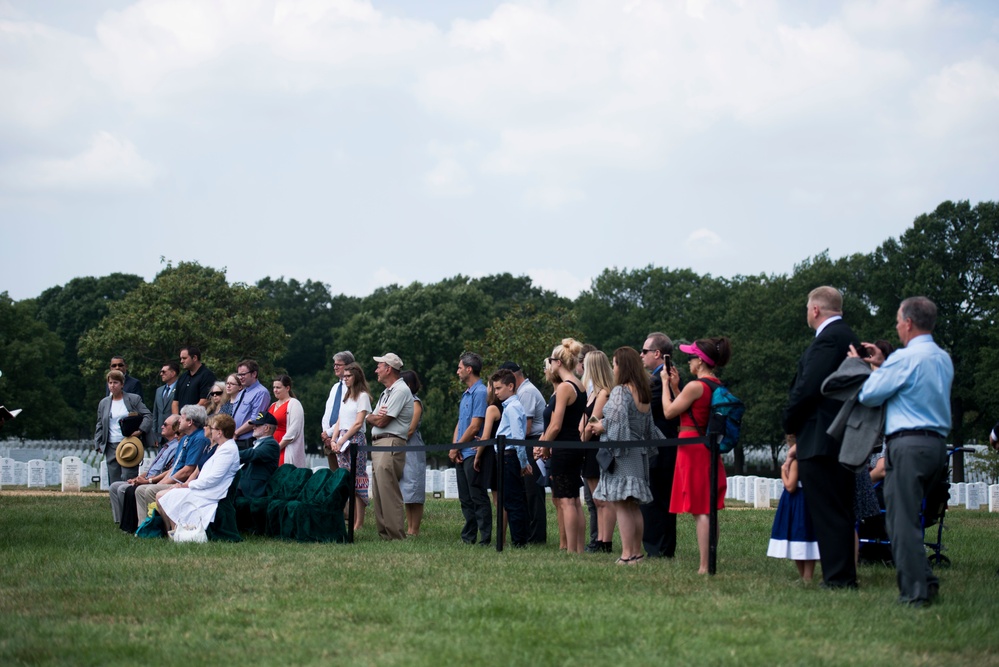 Graveside service for U.S. Marine Corps Pfc. Anthony Brozyna in Section 60 of Arlington National Cemetery