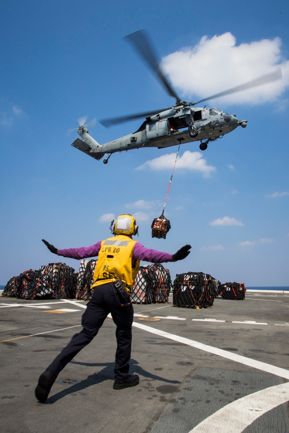 Vertical Replenishment at Sea