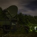 Satellite truck at night