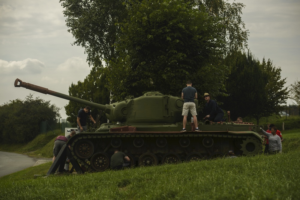 Sabers help preserve World War II Belgium Bunker