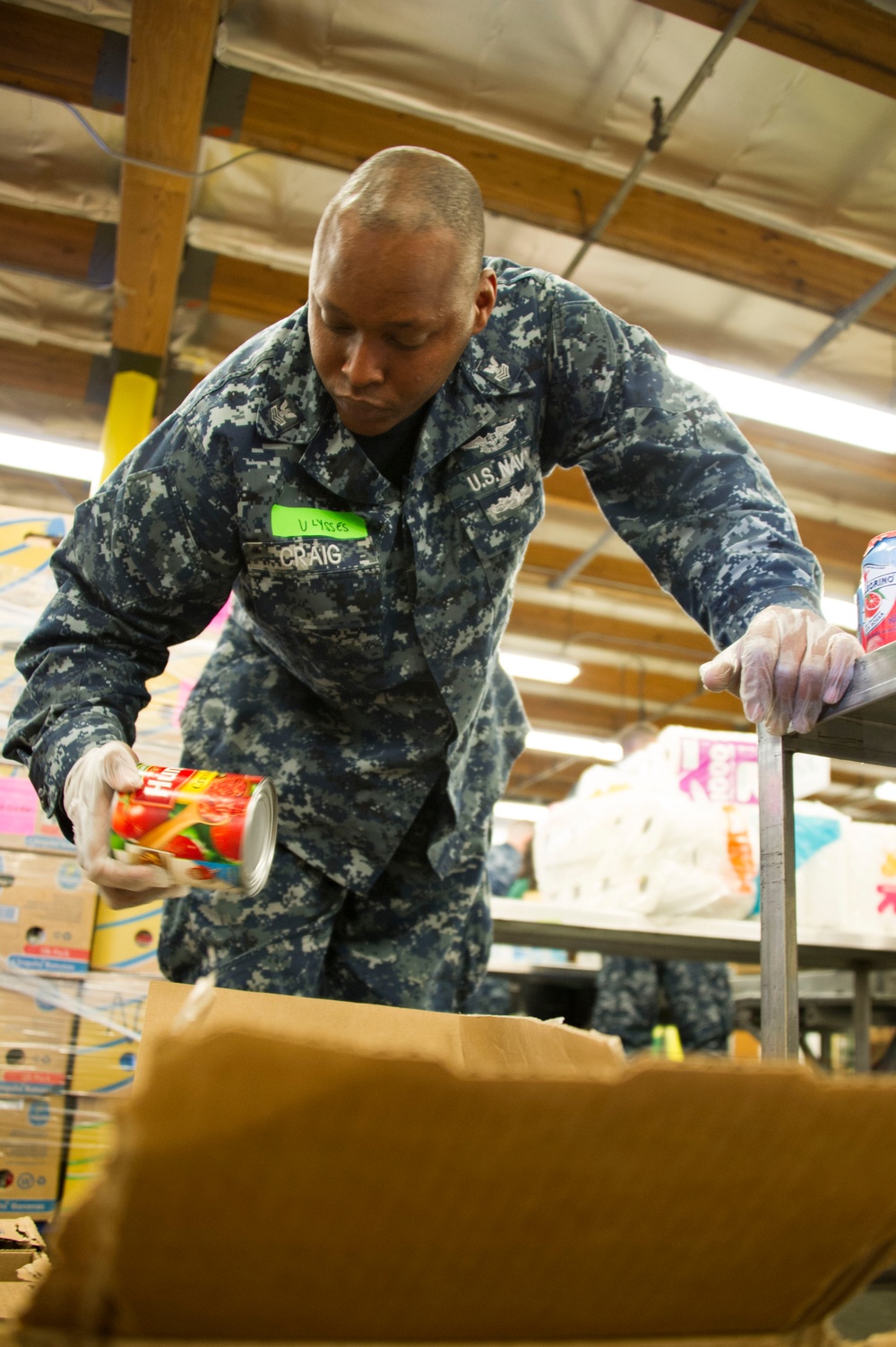 USS America Sailors Volunteer at LA Food Bank