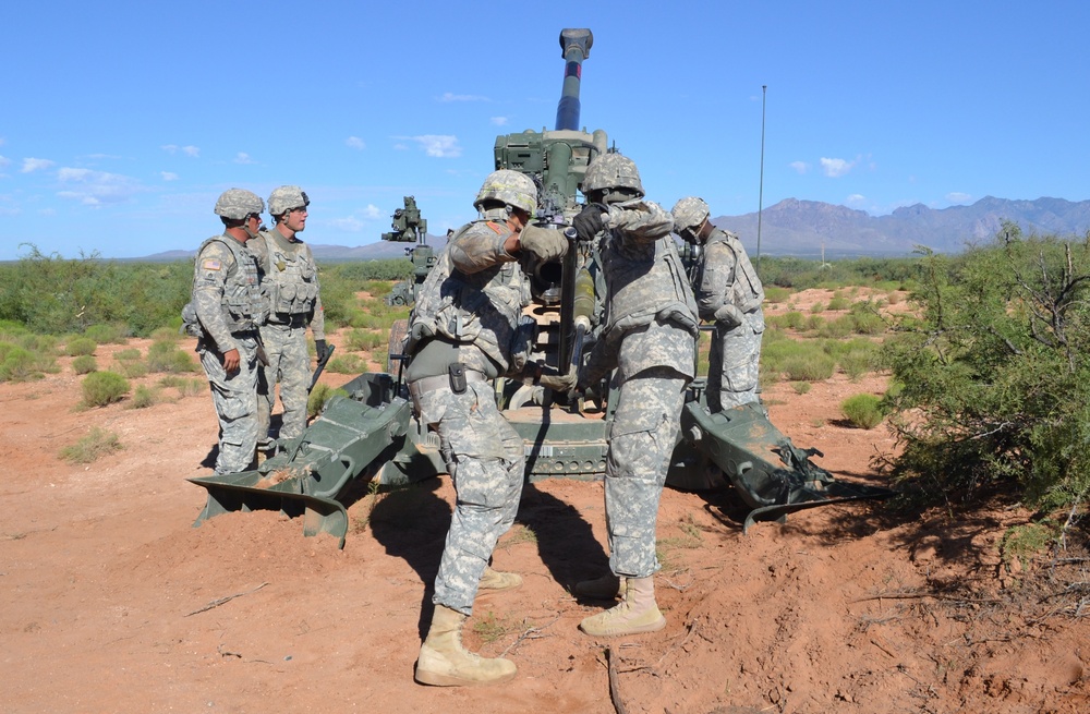 Btry. A, 2-3 FA Regt., DIVARTY, culminates training with DART