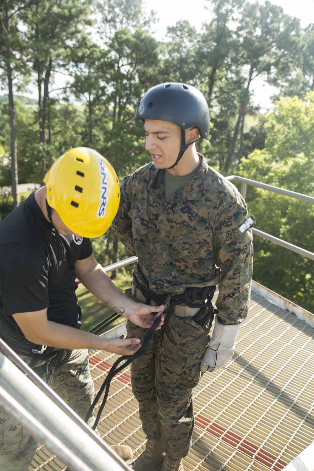 Marine recruits test limits, learn to rappel on Parris Island