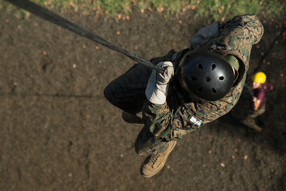 Marine recruits test limits, learn to rappel on Parris Island