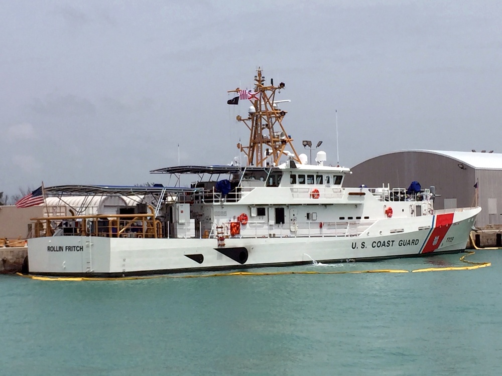 Coast Guard Cutter Rollin A. Fritch pauses mid-journey in Key West