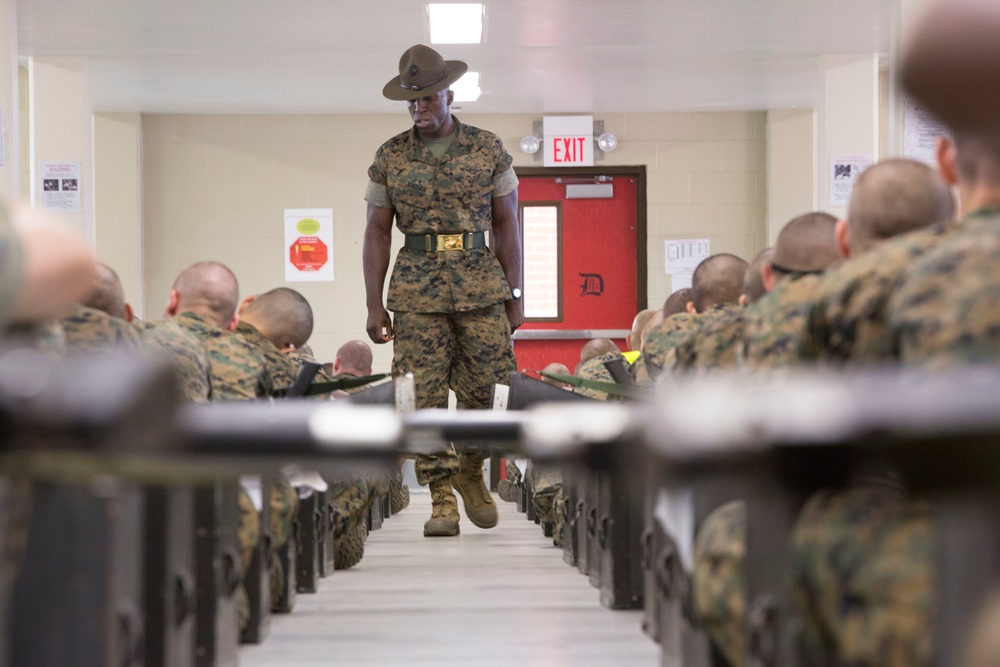 Marine recruits learn rifle maintenance importance on Parris Island