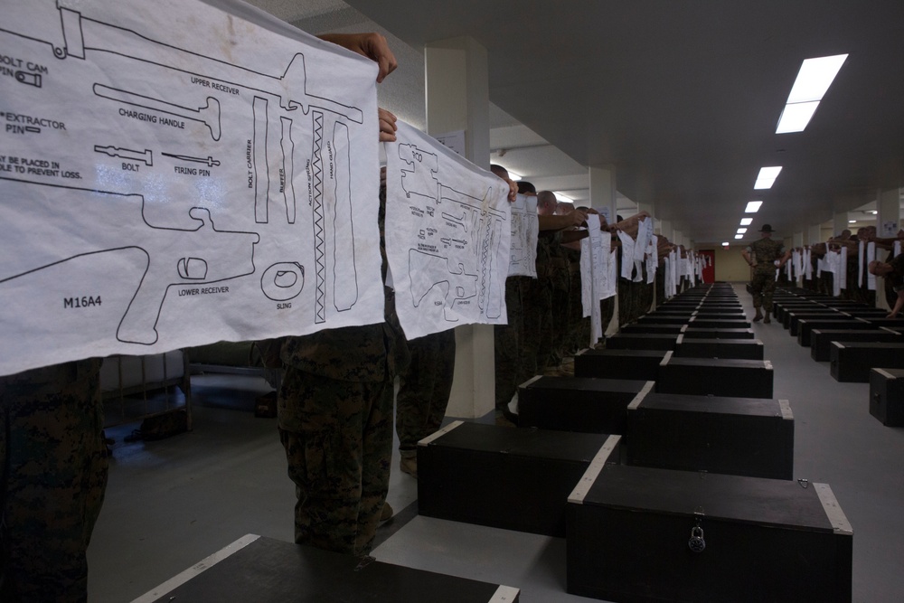 Marine recruits learn rifle maintenance importance on Parris Island