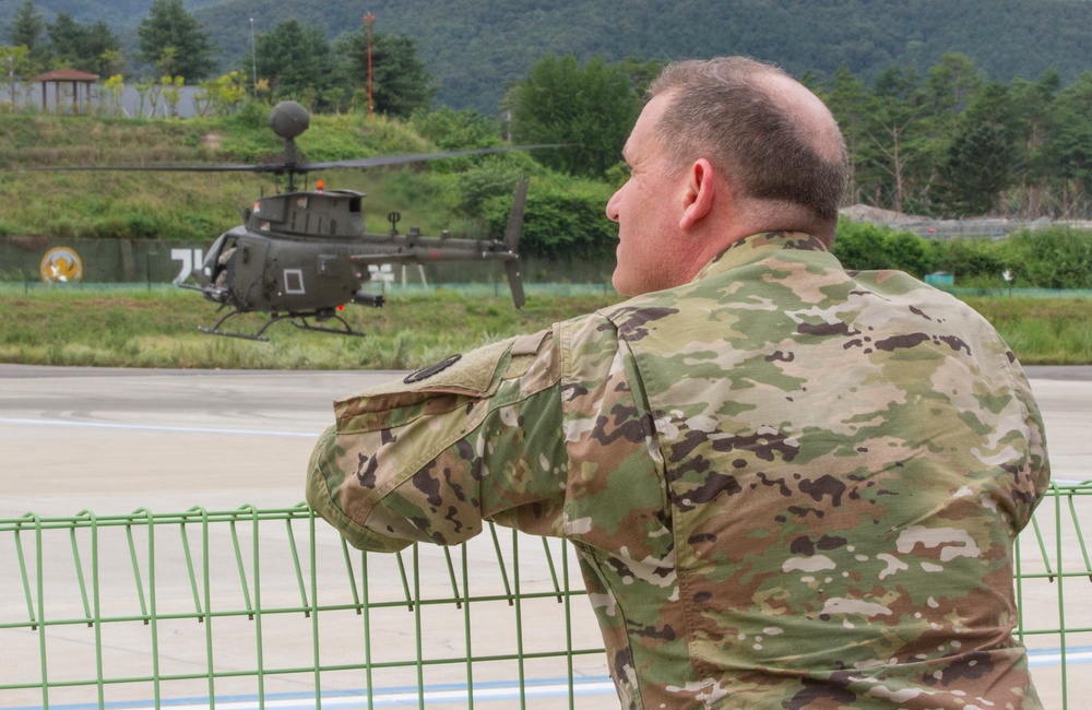 Col. Michael Harvey with UH-58D