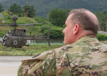 Col. Michael Harvey with UH-58D