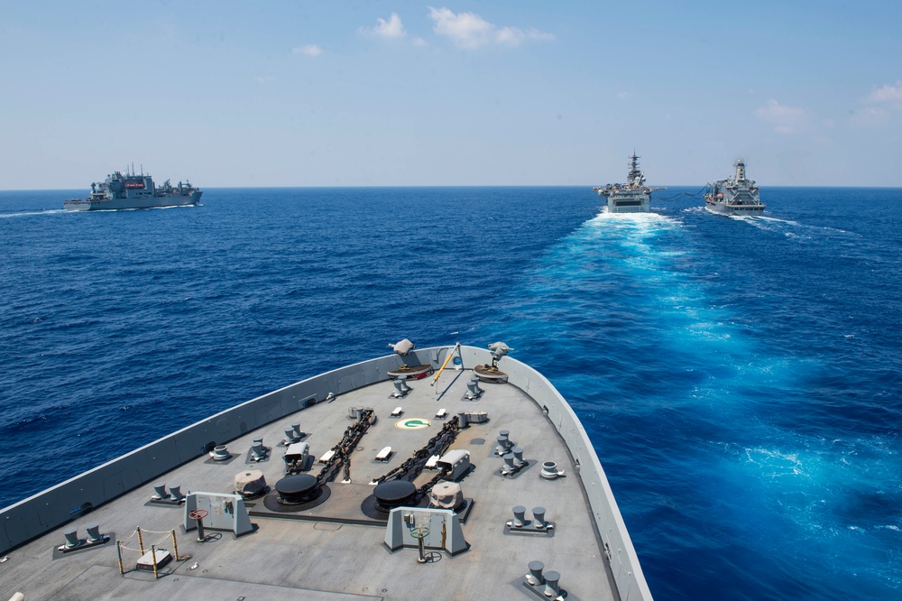 Green Bay conducts replenishment at sea