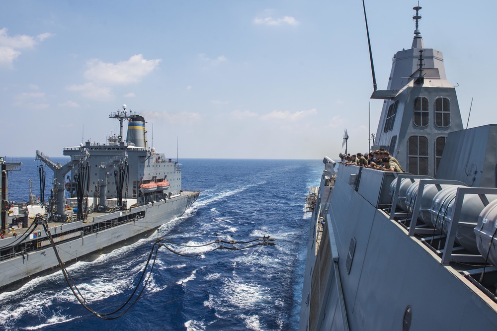 Green Bay conducts replenishment at sea