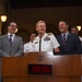 Vice Adm. Nora W. Tyson gives remarks during a Los Angeles City Council session