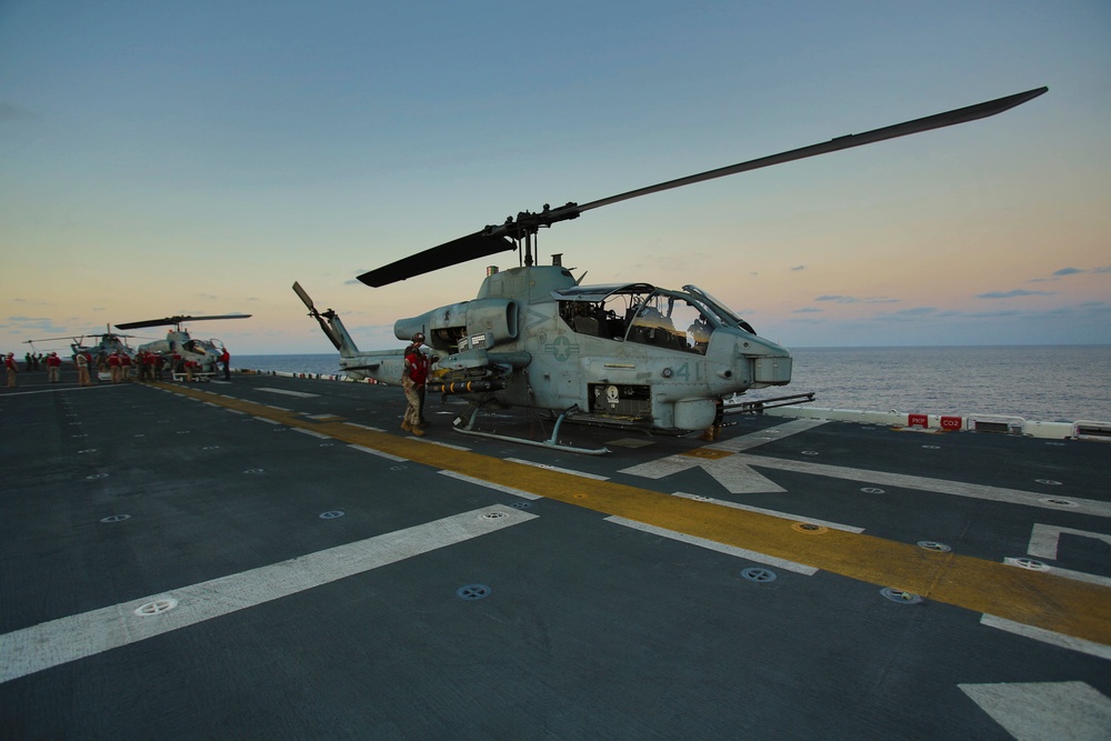 22nd MEU Marines Prep Cobras to Strike from USS Wasp