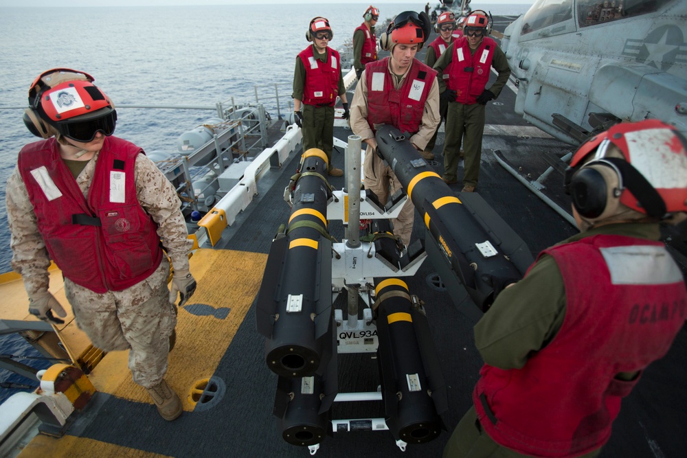 22nd MEU Marines Prep Cobras to Strike from USS Wasp