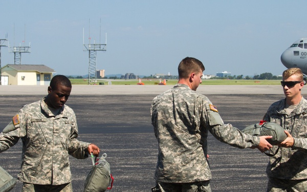 Unloading parchutes