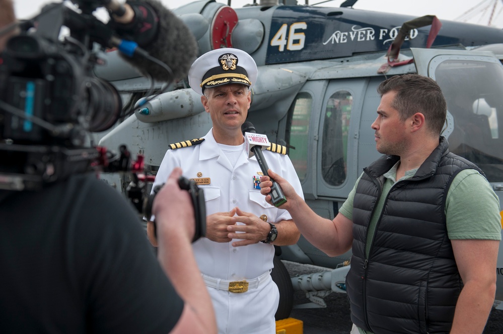 USS America Hosts Media Day During LA Fleet Week 2016