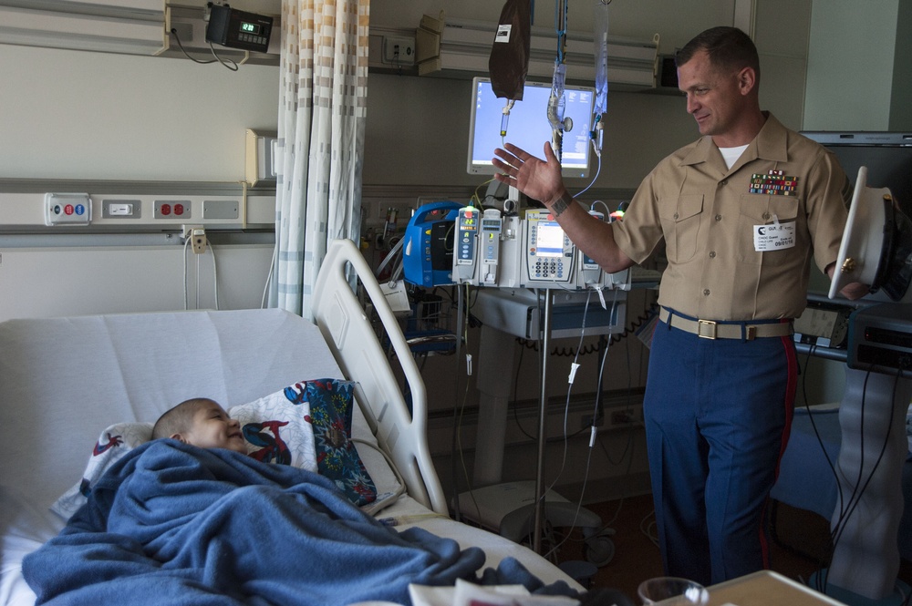 Service Members Visit Childrens Hospital During Fleet Week 2016