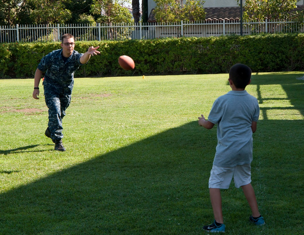 Service Members Volunteer at After-School Fitness Program During LA Fleet Week