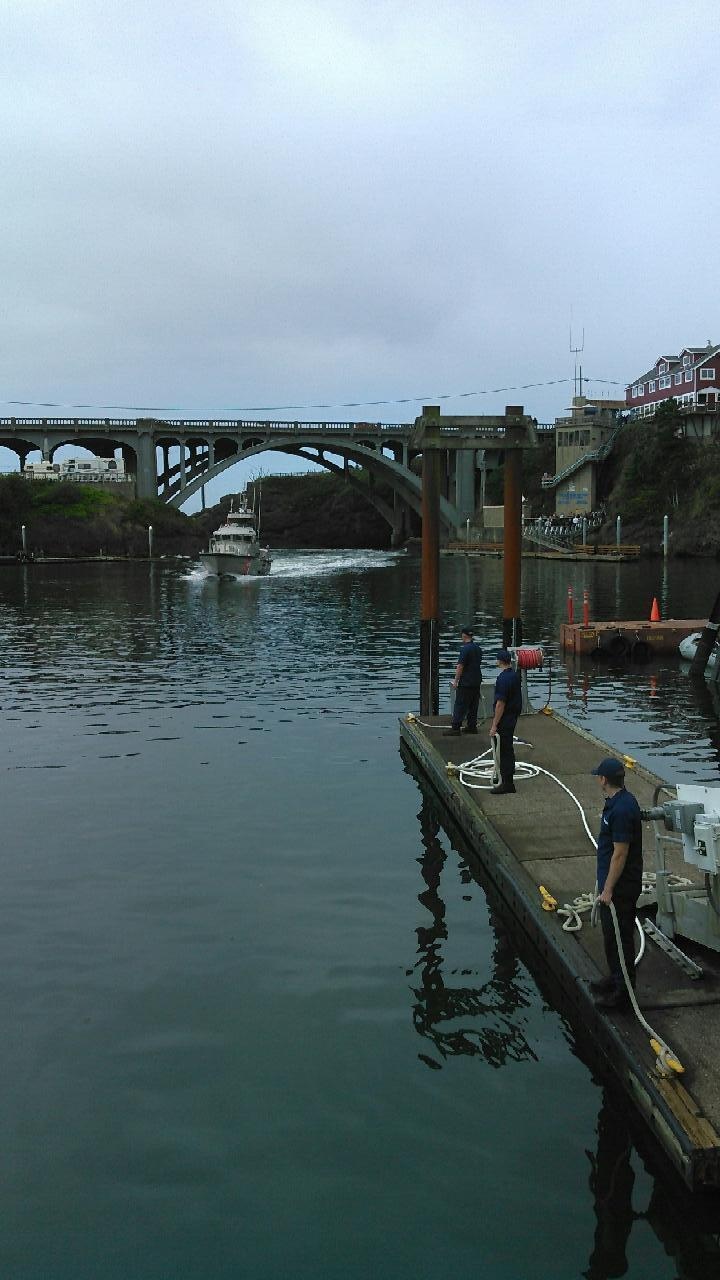Coast Guard crews rescue woman from water in Depoe Bay, Ore.
