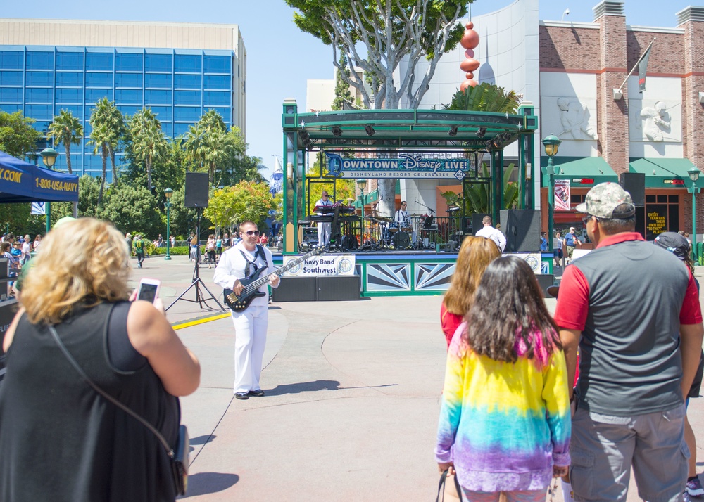 Navy Band Southwest Performs At Downtown Disney