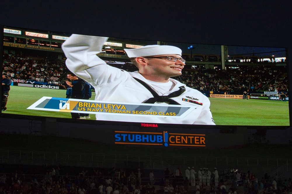 Service Members Attend LA Galaxy Soccer Game, During LA Fleet Week 2016