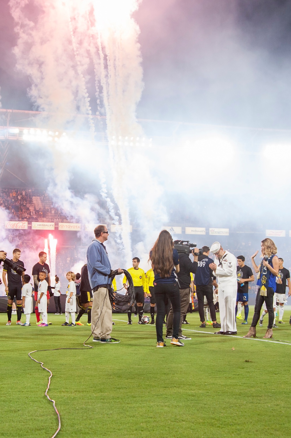 Service Members Attend LA Galaxy Soccer Game During LA Fleet Week