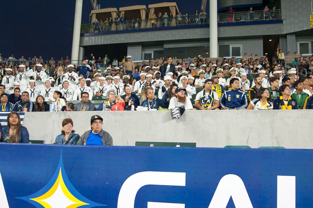 Service Members Attend LA Galaxy Soccer Game During LA Fleet Week 2016