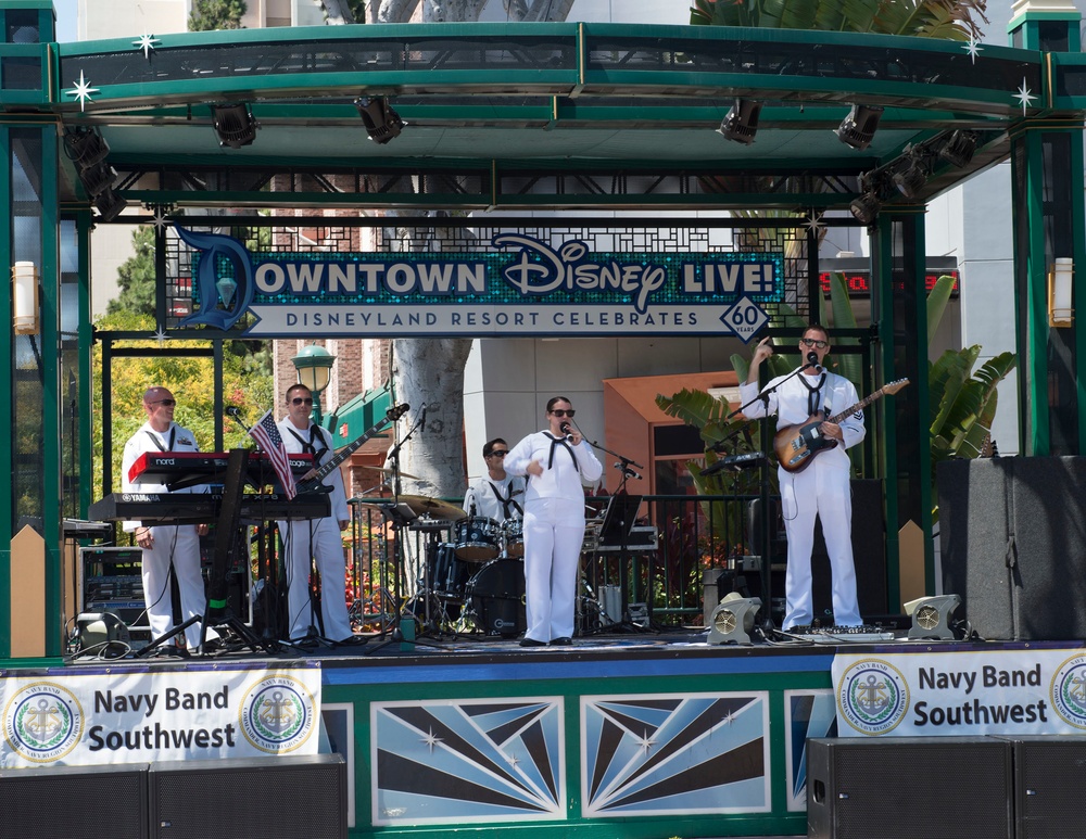 Navy Band Southwest Performs At Downtown Disney