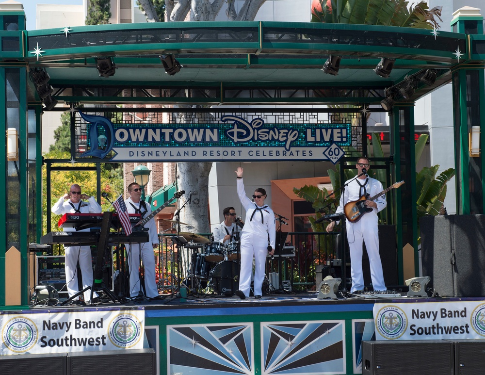 Navy Band Southwest Performs At Downtown Disney